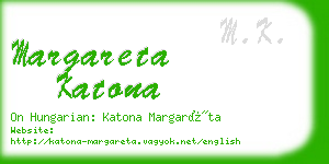 margareta katona business card